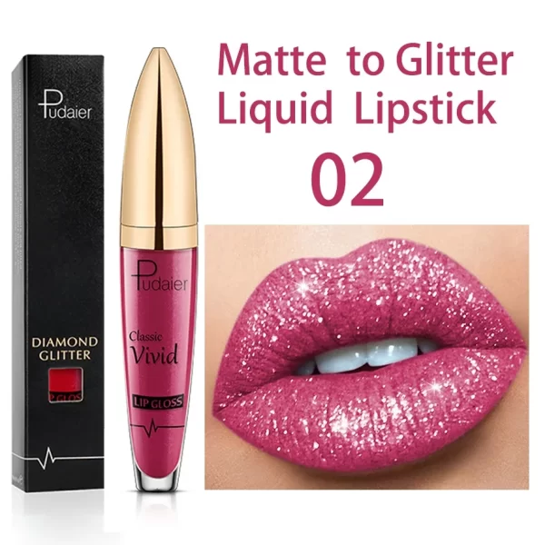 18 Colors Glitter Lip Gloss Waterproof Long Lasting Diamond Matte To Shimmer Metallic Liquid Lipstick Women Lips Makeup Cosmetic - Image 10