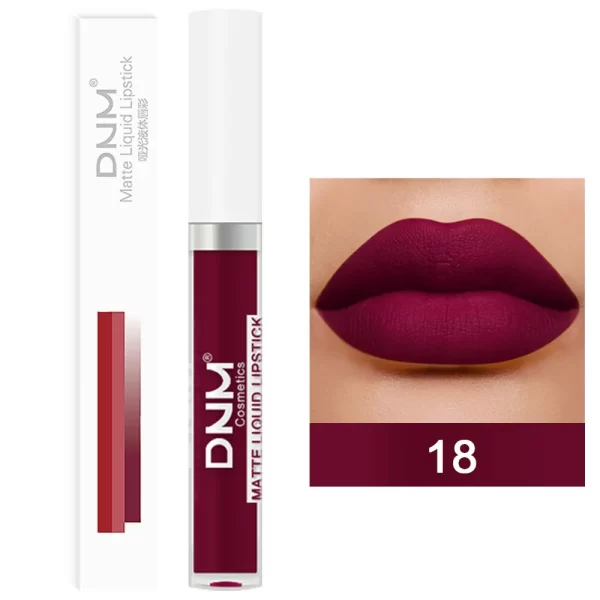 18 Colors Matte Velvet Lip Glaze Waterproof Long-Lasting Not Easy To Fade Lip Gloss Lipstick Waterproof Makeup Cosmetic Tool - Image 13