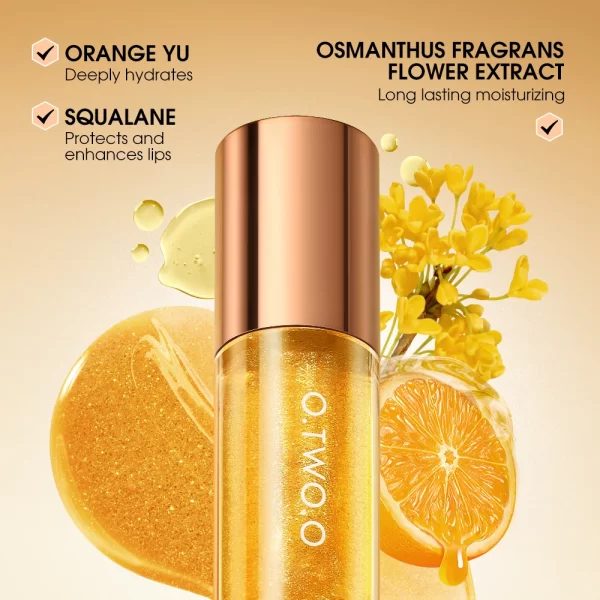 O.TWO.O Lip Oil Gloss Lip Plumper Makeup Moisturizing NonSticky Sexy Water Glossy Glitter Primer Tint Lip Balm Care Cosmetics - Image 6
