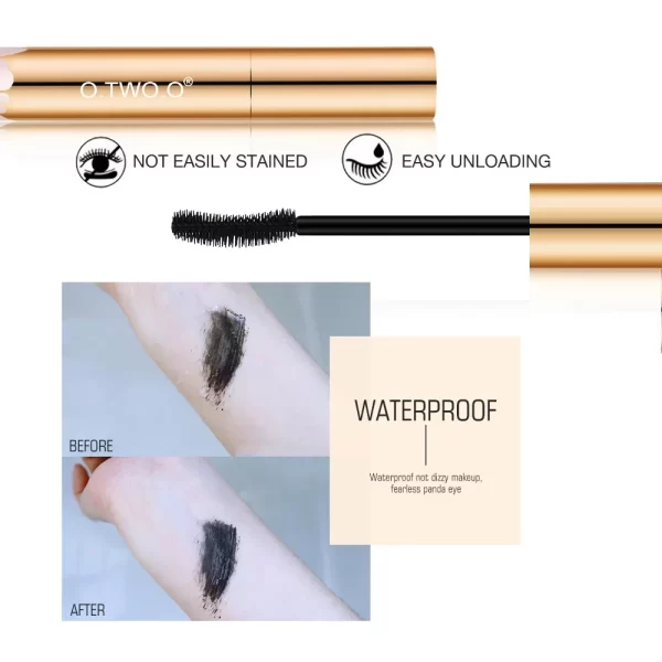 3D Mascara Lengthening Black Lash Eyelash Extension Eye Lashes Brush Beauty Makeup Long-wearing Gold Color Mascara - Image 3