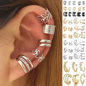 Punk Ear Clip Earrings For Women Jewelry Ear Cuffs Without Hole Fake Piercing Earring Earcuff C-shape Clip On Earrings Brincos