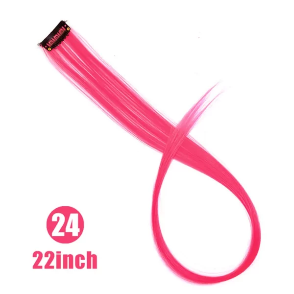 HUAYA Synthetic Long Curly Women Heat Resistant Clip In Hair Extension Hairpiece Gold Grey Purple Pink Red Colorful Extension - Image 56