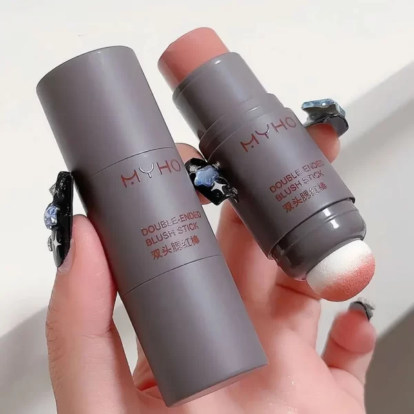 Blush Stick Double-ended Expansive Color Natural Long Lasting Matte Makeup Monochrome Creamy Rouge Blush Stick - Image 3