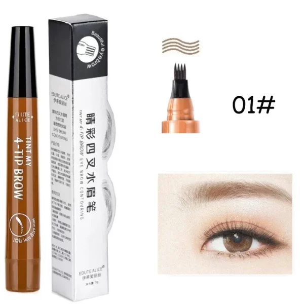 Microblading Eyebrow Pen Waterproof Fork Tip Eyebrow Tattoo Pencil Long Lasting Professional Fine Sketch Liquid Eye Brow Pencil - Image 9