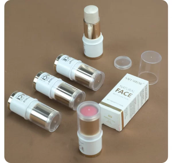 SAM SUGAR Highlighter Stick Brightening Skin Tone Contouring Natural Stereo Concealer Blush Multi-Purpose Stick - Image 4