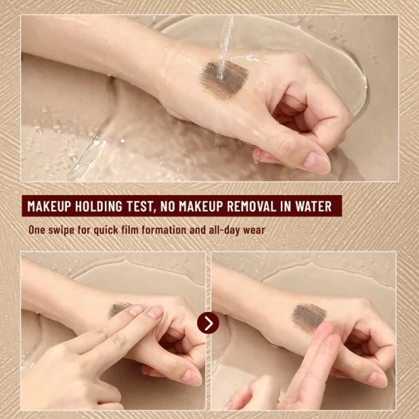 2 in 1 Brow Styling and Eyebrow Dye Cream Lasting Waterproof Sweat Proof Natural Stereoscopic Liquid Eyebrow Styling Gel Makeup - Image 4