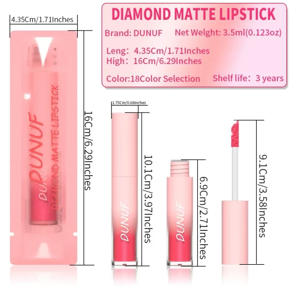 New Matte Glitter Liquid Lipstick Diamond Shiny Lip Gloss Waterproof LongLasting Pearl Lipgloss Women Lip Tint Makeup Maquillaje - Image 6