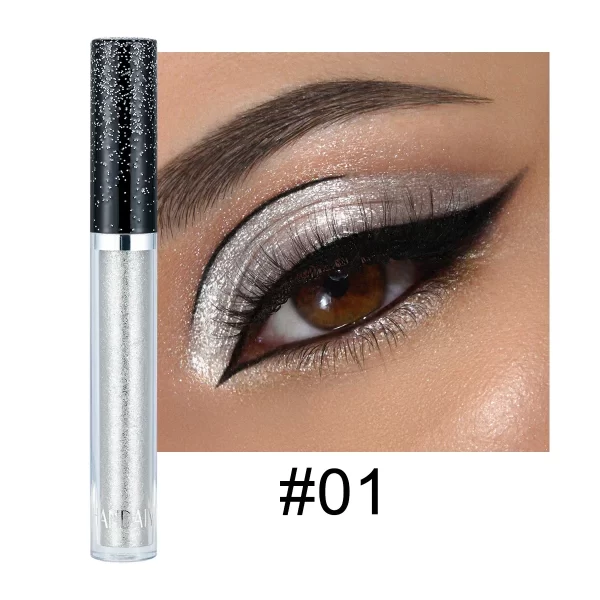 HANDAIYAN Liquid Eyeshadow Metallic Diamond Shiny Eye Liner Pen Giltter Eyeshadow Palette Lasting Shimmer Brighten Cosmetics - Image 8
