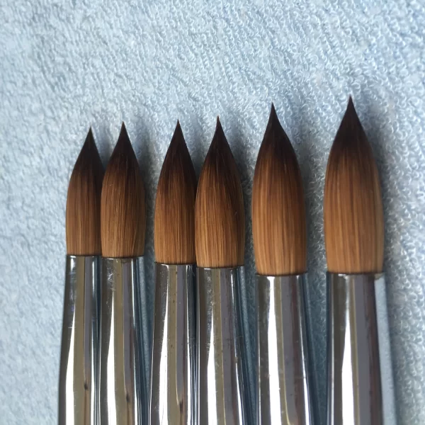 Big Size Round Sharp 1pcs 10#12#14#16#18#20#22#24 Kolinsky Sable Drawing Acrylic Nail Art Brush Red Wood Crystal Manicure Salon