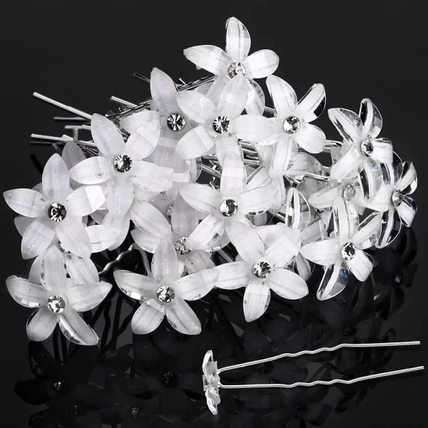 20pcs Pearl Rhinestone Wedding Hair Bridal Accessories Women Pearl Rhinestone U-shaped Pin Metal Barrette Clip Ornaments Jewelry - Image 5