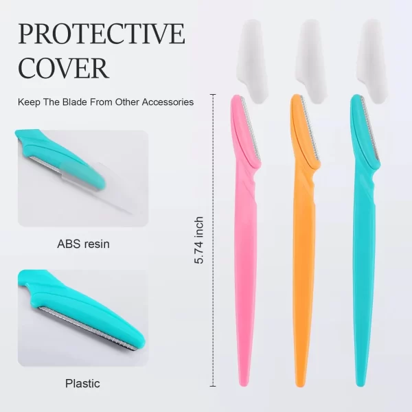 3pcs-36pcs Eyebrow Razor For Women, Multipurpose Exfoliating Dermaplaning Tools Facial Razor Safety Beauty 3color - Image 3