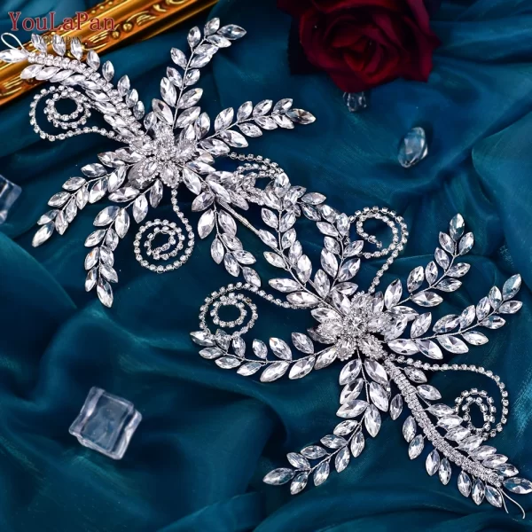 YouLaPan Crystal Headbands for Women Wedding Bride Headband Hair Accessories Pageant Crown Flower Bridal Headdress Tiara HP443 - Image 7