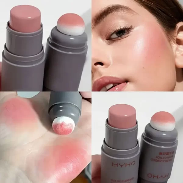 Blush Stick Double-ended Expansive Color Natural Long Lasting Matte Makeup Monochrome Creamy Rouge Blush Stick - Image 8