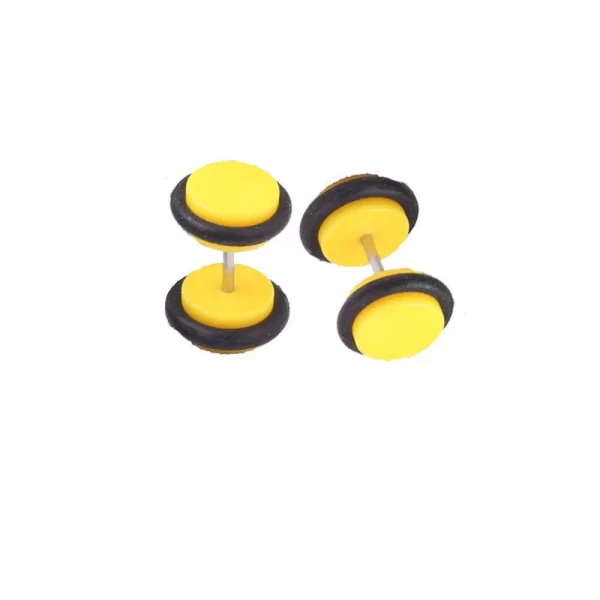 19 Pairs Stainless Steel Men Earrings Studs Ear Piercing Plugs Tunnel Screw Fake Gauges Earrings Flat Back Stud Earring Set - Image 18