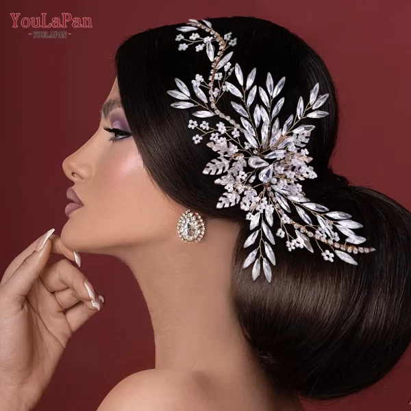 YouLaPan HP277 Bride Wedding Hair Accessories Rhinestone Headband Bridal Headpiece Hair Ornament for Women Hair Jewelry Headwear - Image 4
