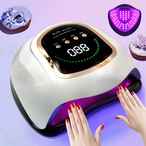 300W UV LED Nail Lamp for Nails Curing All Gel Polish with Large Screen  Professional Nail Equipment Manicure Drying Lamps