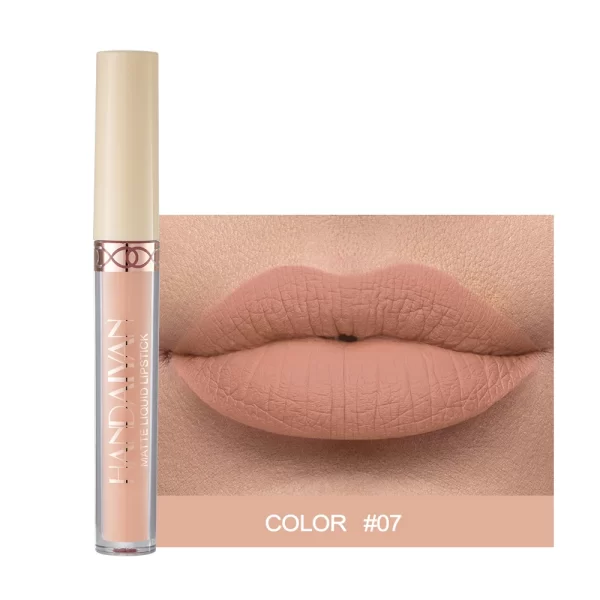HANDAIYAN Matte Liquid Lipstick Rose Lipgloss Waterproof Non-stick Cup Long-Lasting Matte Lipstick Moisturizing Lip Gloss - Image 14