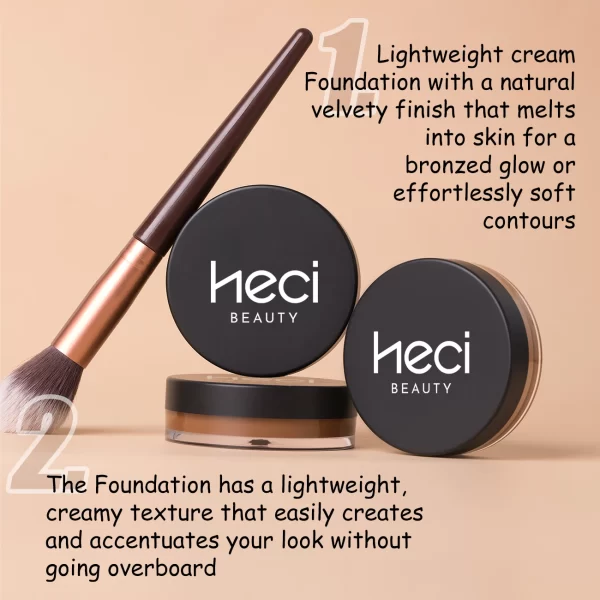 2pcs/Set Concealer Foundation For Medium Skin, Long-Lasting Nourishing Waterproof Bronzing + Highlighting Foundation Cream - Image 4
