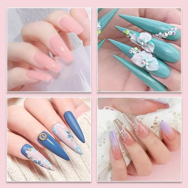Full Acrylic Nail Kit With Nail Lamp Nail Art Decorations Tips All For Manicure Nail Kit Tools For Manicure - Image 4