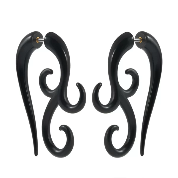 16gX6mm Shaft Acrylic Twist Wing Stud Fake Plug Tunnel Faux Ear Taper Gauges Earrings Cheater Stretcher Expander Piercing - Image 7