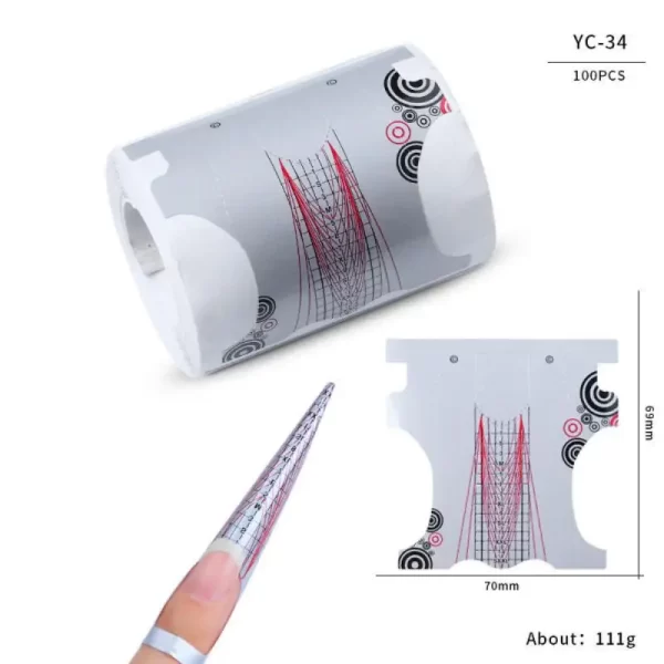 French Nail High Quality Self Adhesive Backing Economic Disposable Provide Accurate Guidance Nails Nail Care Paper Holder - Image 15