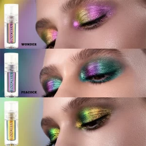 Metal Liquid Chameleon Eye Shadowcosmetics Multi-Dimensional Eye Makeup, Durable Holographic Flash Multi-color Eye Shadow Makeup