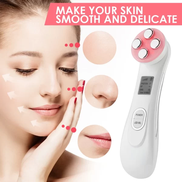 5 Colors RF Radio Frequency Facial LED Photon Beauty Device Face Wrinkle Removal Lifting Tighten Skin Care Machine - Image 2