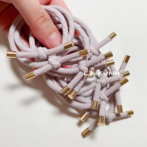 10PCS Women Elastic Hair Rubber Bands High Quality Girls Hair Bands Hair Scrunchies Gold Plated  Hair Accessories Hair Gum/Tie - Image 38