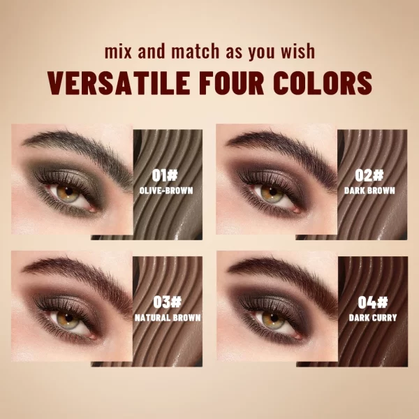 Double-head Eyebrow Styling Cream Waterproof 3D Eyebrow Tattoo Tint Transparent Setting Gel Wild Brow Pomade Quick-drying Makeup - Image 4