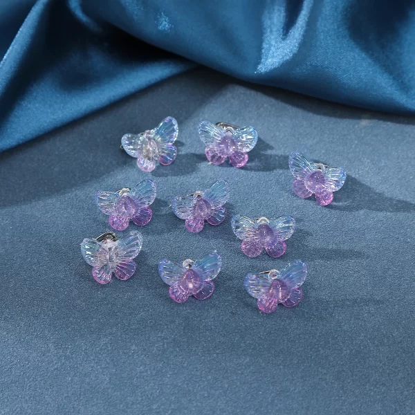 10Pcs Small Flower Hair Clips Butterfly Hair Button Hair Pins Wedding Wing Hair Clips Bridal Halloween Hairpin Hair Accessories - Image 16
