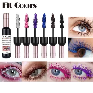 6 Colors Lasting Styling Waterproof Mascara Volum Quick Dry Blue Purple Pink Curling Lengthen Long Eyelash Silk Extension Cream