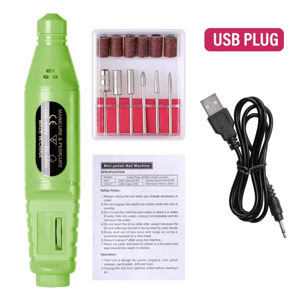 Professional Electric Nail Drill Machine Manicure Tools Pedicure Drill Set Portable Nail File Nail Drill Equipment - Image 7