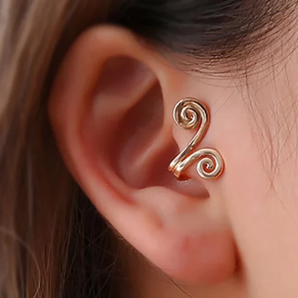 Swirl Snail Nose Clip Tragus Clip Ear Cuff Earrings Women Girls Fake Pierced Earlobe Studs No Piercing Earring Jewelry Gift - Image 3