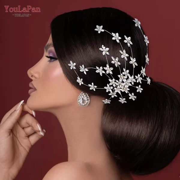 YouLaPan HP502 Flower Wedding Combs Woman Hair Accessories for Party Bride Hair Ornaments Jewelry Bridal Headpiece with Comb - Image 4
