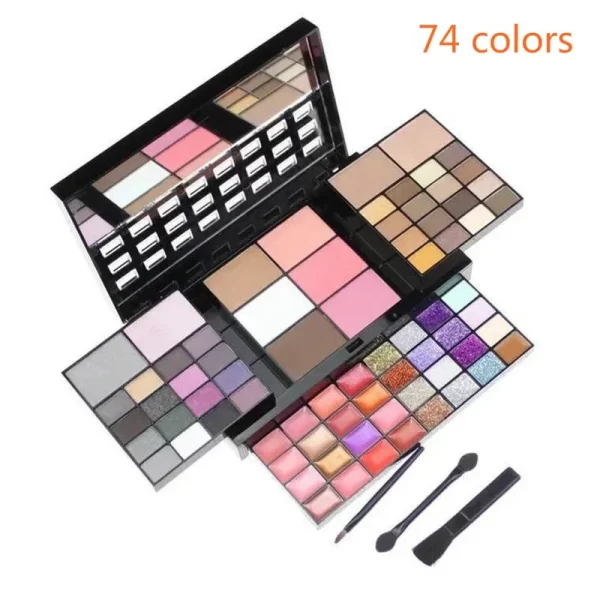 40/74/78 Colors Glitter Eyeshadow Palette Matte Waterproof Long Lasting Pressed Powder Cosmetics Kit  Fashion Women MakeUp Tools - Image 10