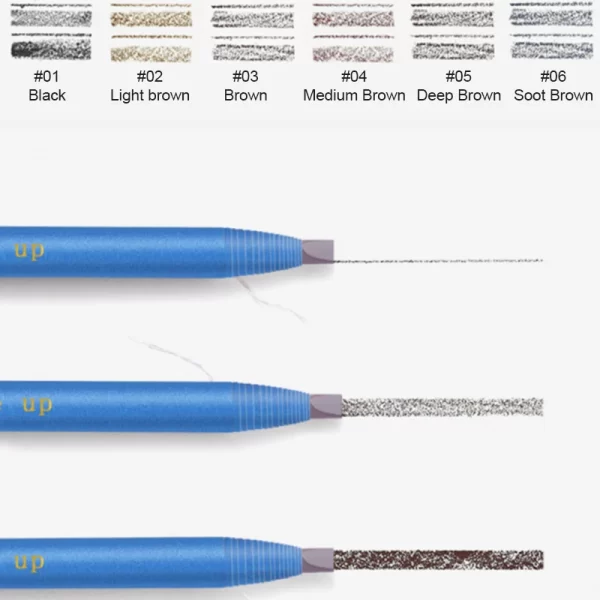 Eyebrow Pencil Waterproof Microblading Eyebrow Pen Stencil Tint Tattoo Eyebrows Makeup Sweat-proof Long Lasting Eye Brow Pencil - Image 6