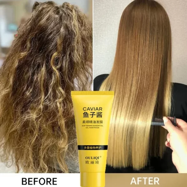 Caviar Hair Mask 5 Seconds Repair Damage Frizzy Smooth Hair Organic Keratin Straightening Restore Soft Nourish Magical Hair Care - Image 4