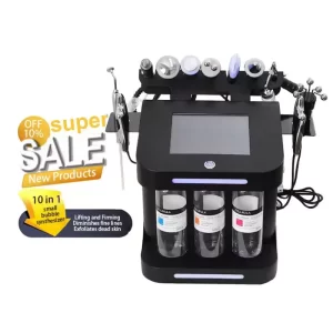 2024 Portable 10 In 1 Microdermabrasion Hydra Deep Cleaning Oxygen Jet Aqua Peel Facial Water H2O2 Oxygen Facial Beauty Machine
