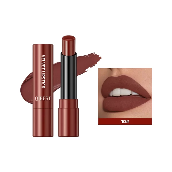 QIBEST Matte Lipstick Long Lasting Velvet Mist Lip Stain Non-Stick Cup Classic Highly Pigmented Sexy Red Lipstick New Makeup - Image 12