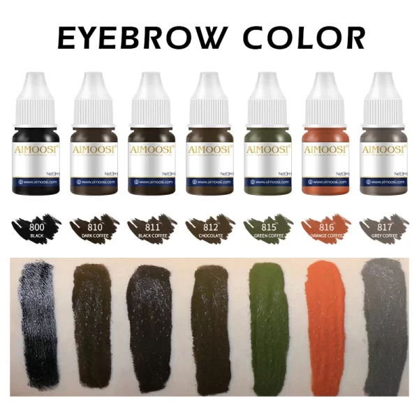 Tattoo Ink MakeUp Sets Nano Pigment Milkly Colors For Semi Permanent Tint Art Eyebrow Eyeliner Lips Beauty Microblading Pigments - Image 9