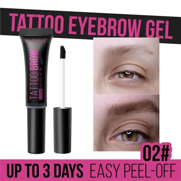 3 Days Lasting Peel-off Dye Eyebrow Gel Semi-Permanent Waterproof Brow Tattoo Tint Sweatproof Peel Off Dye Eyebrow Cream - Image 7