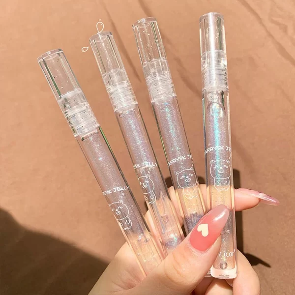 Blue Fine Diamond Clear Lip Gloss Pearly Seductive Lip Glaze Shiny Lips Long Lasting Waterproof Jelly Toot Lip Oil Balm Makeup - Image 3