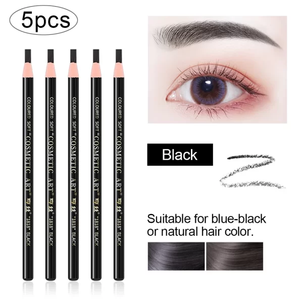 5pcs Eyebrow Pencil Permanent Makeup Eyebrow Enhancers Cosmetic Waterproof Microblading Pen Tint Eye Brow Pencil Marker Tools - Image 13