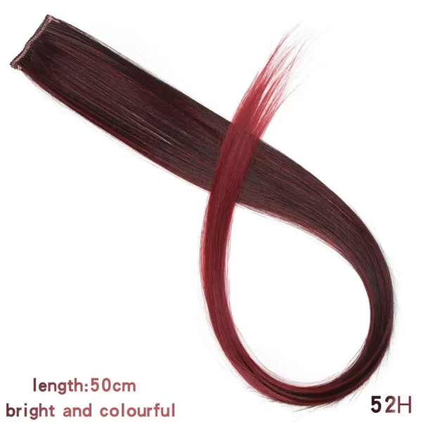 Synthetic 18" Feathers Hair Clip in One Piece Hair Extension DIY Colorful Hairpiece For Fashion Beautiful Girls - Image 13