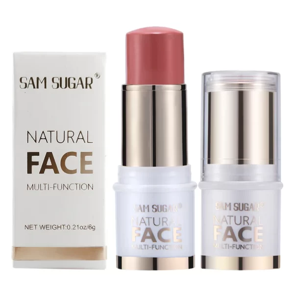 SAM SUGAR Highlighter Stick Brightening Skin Tone Contouring Natural Stereo Concealer Blush Multi-Purpose Stick - Image 5