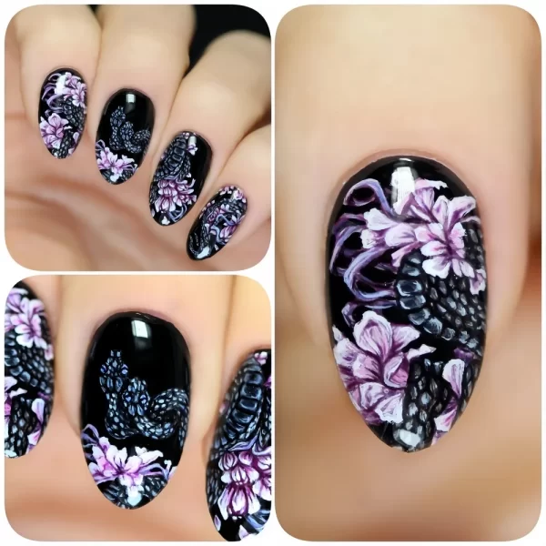 Wearable Manicure Almond Fake Nails Pointed Head The Year Of The Loong Series Press on Nails Full Cover 3D Long Fake Nails - Image 15