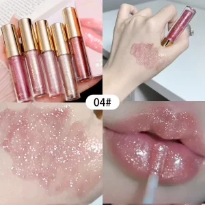 Waterproof Mirror Pearl Lip Gloss Lasting Moisturizing Liquid Lipstick Shine Glitter Diamond Lip Gloss Women Makeup Cosmetics