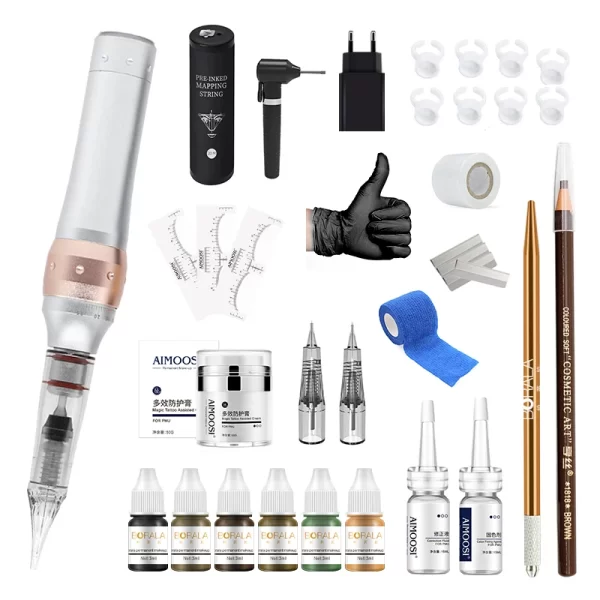 M7 Permanent Makeup Tattoo Machine Set For Eyebrows Microblading Set Facial Beauty Art Eyebrow Tattoo Supplies Machine Kits Tool - Image 9