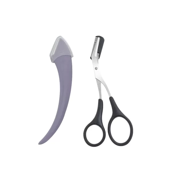 Karsyngirl 1/2/3Pcs Eyebrow Trimming Knife Eyebrow Face Razor For Women Eyebrow Scissors With Comb Brow Trimmer Scraper - Image 9