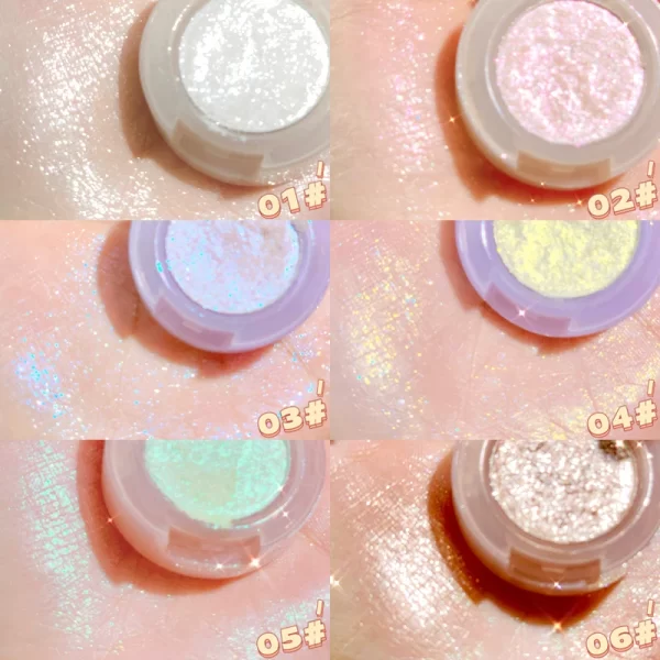 Diamond Highlighter Palette Gorgeous Glitter Eyeshadow Glossy Shiny Silkworm Shadow Shimmer Cowherd Weaver Girl Eyes Makeup - Image 6